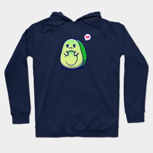 Cute Avocado Sad Lose Seed Cartoon Hoodie